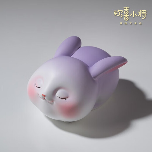 铜师傅欢喜兔一对 潮玩艺术品 生肖兔 手办 情人礼物桌面摆件工艺礼品 欢喜如意兔