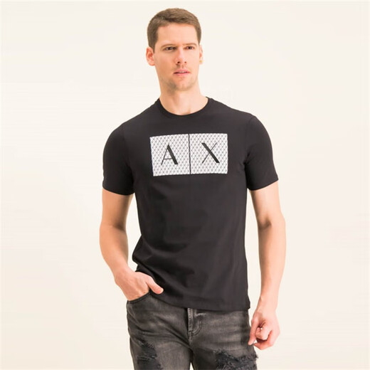 Футболка Armani/Axe Men's Alphabet Print Fashion Fashion с короткими рукавами.