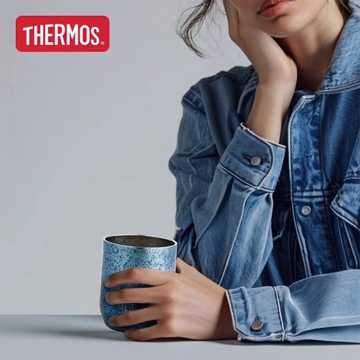 THERMOS Thermos Watch Elephant Series Titanium Cup Desktop Cup High-end Gift Box Desktop Titanium Office Water Cup Business Custom Gift Rock [Pure Titanium Inside and Outer] 280ml