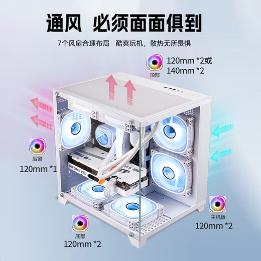 Colorful 24-issue interest-free sea view room i5 14600KF RTX4060Ti 5060TI 5070TI E-sports game design AI computer host desktop assembly machine with four 13400F丨32G丨1TB丨4060TI Official new guarantee