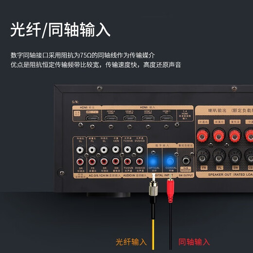 Sieben Sound Home Cinema High Power 5.1 Verstärker DTS Feedback HiFi-Stromverstärker HDMI Home Bluetooth Panoramic Professional Amplifier AV-1805 Dual Decodes 4K True 5.1 Verstärker können angeschlossen werden, passive Pistole, passive Waffe