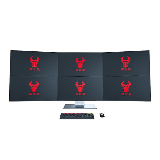 WAN HE XING WAN HE XING multi-screen computer six-screen professional stock traders use one multi-screen stock and foreign exchange futures assembly computer institutional version 15th generation U9 64G 2000G丨Aesthetic bracket 27-inch 2K monitor complete set (including door-to-door installation)