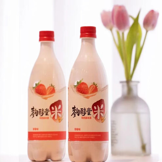 Qu Chuntang Strawberry 750ml*1 vino de arroz afrutado coreano, pruébalo