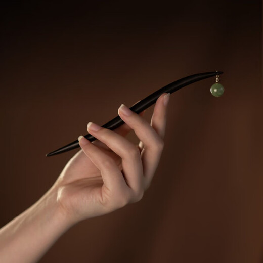 Kamalun (KAMALUN) sandalwood hairpin, ancient style hairpin, Chinese style cheongsam, Hetian jade hairpin, Hanfu headwear, birthday gift for girlfriend, Cuilan hairpin + brand gift box, no engraving