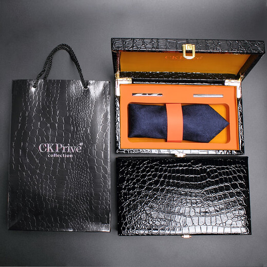 CKPRIVE high -end suit tie men's formal business 8cm wide version of the Tibetan mulberry silk hand -made gift box 88114