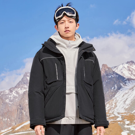 Carbin Men's Clothing 90 Duck Down Jacket Осень и зима Новая свободная теплой куртка Улица Улица Комфорт H уголь Black 01 L /175/50