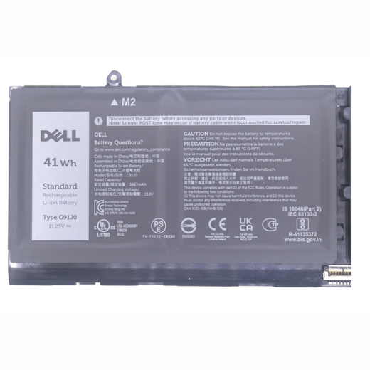 
Dell laptop battery Original built-in lithium-ion battery Computer battery 41Wh 3-cell 11.25V (G91J0) Latitude 3320 3520 3420