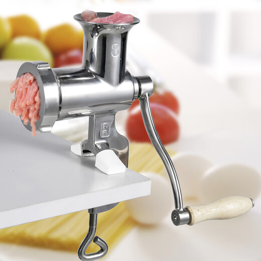 Mai Miao Household Meat Mincer Stainless Steel Manual Meat Grinder No. 8 Household Hand-cranked Minced Meat Stuffing Enema Machine