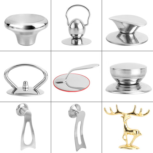 Universal pot lid cap stainless steel stand-up bead accessories handle glass pot lid handle head cap pot lid top cap lid lift E
