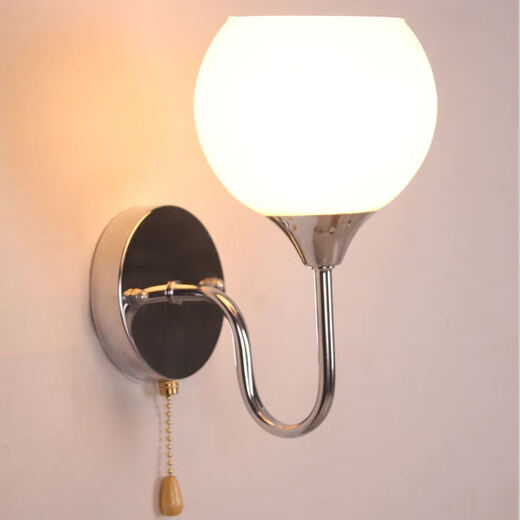 
OUOETY wall light with pull-line switch Bedside lamp Modern simple creative LED bedroom living room staircase aisle balcony 693 pull-line switch 5 watts