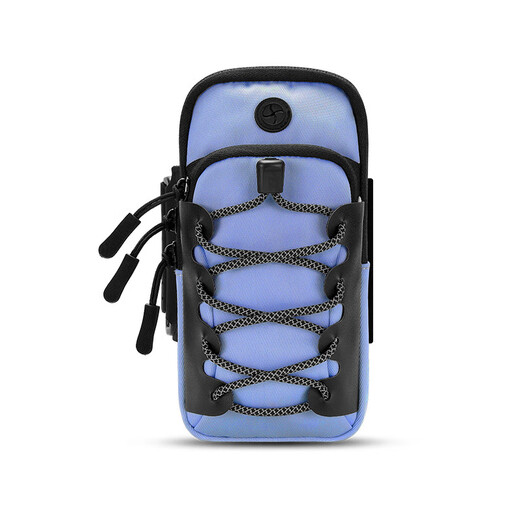 OUDU 2023 new reflective mobile phone arm bag sports arm sleeve wrist bag outdoor fitness safety reflective mobile phone bag gray under 7 inches