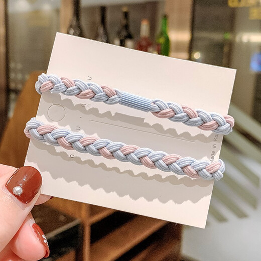 Beautiful Princess Little Ancestor Hairband Hair Accessory Korean Internet Celebrity Simple Versatile Boyfriend Hairband Bracelet Dual-Purpose Rubber Band Girl 1# Black 2 Pack