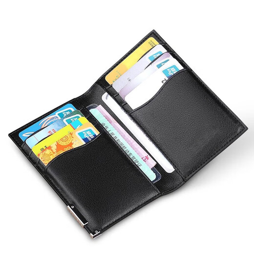 Williampolo Paul Bag Small Card Bag Men's Genuine Cuero VERTICAL Billetera Licencia de conducir para hombres Tarjeta de banco Banco Tarjeta de banco Patrón de cruz azul