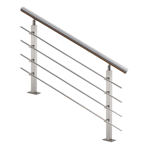GZ Guo Zheng304 Balcón de acero inoxidable Columna de barandilla Camingura de la escalera de pasamanos interiores Buardería autoinstalada Tubo cuadrado de barandilla 304 Superficie cepillada de acero inoxidable 1050 Alto