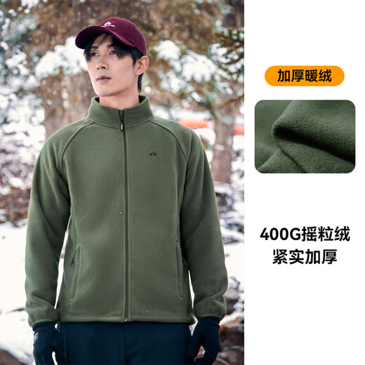 Pathfinder fleece jacket for men in autumn and winter, polar fleece jacket, thickened stand-up collar, outdoor sports hiking warm clothing