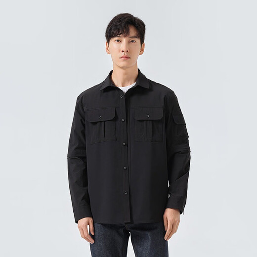 Pathfinder shirt men's spring and summer outdoor fishing casual shirt quick drying breathable multi-pocket TAEECL81313 black 81247 XXXL