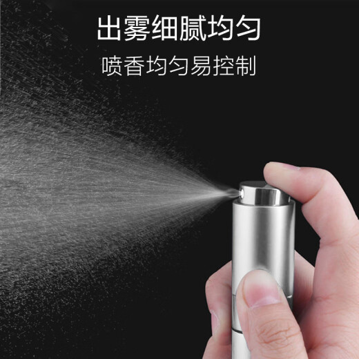 Beauty Skin Rotary Perfume Dispensing Bottle Spray Bottle 8ml (Silver) Portable Glass Liner Spray Bottle MF8815