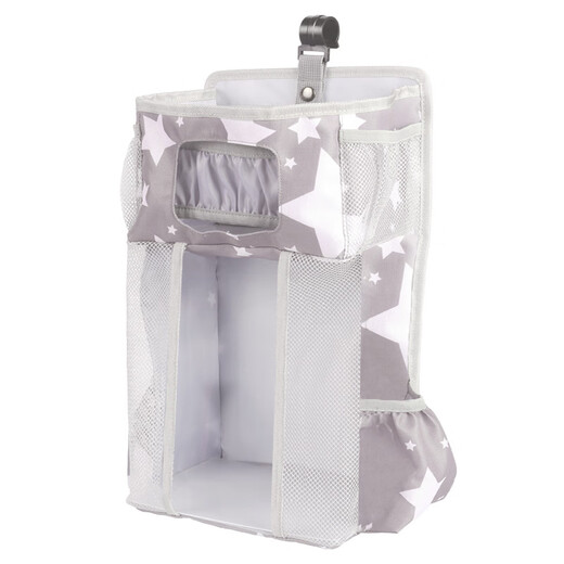 
Renjuyi baby cot head hanging bag storage multi-functional hanging bag diaper toy bottle sorting partition storage bag bed side hanging bag pure gray bed head storage bag