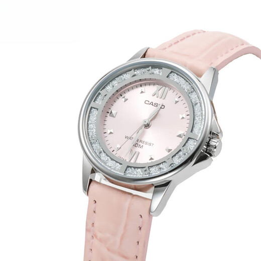 卡西欧（CASIO）手表女士SHEEN简约休闲时尚学生防水考试指针石英手表送女友礼物 LTP-1391L-4A粉色皮带