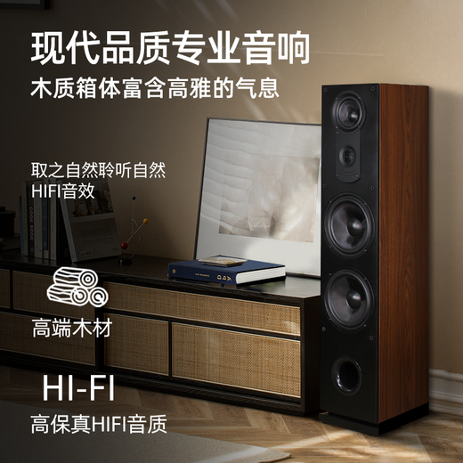 Balenald 156 haut-parleur de mise au plancher Double de 8 pouces basse fièvre fièvre hifi à trois minutes fréquence double 8 pouces en bois passif audio paire d'enceintes au sol + 698 amplificateur un