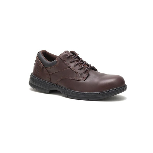Cat Carter Herrenschuhe, Arbeitsbekleidungschuhe, Outdoor -Sportarten, Stahlzehenschuhe, lässig und modisch, geschäftliches Pendeln, Frühling und Sommer, 15916 m dunkelbraun, braun, 7 = 40 Größe