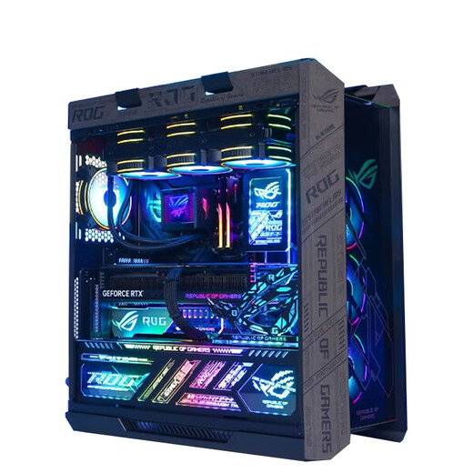 ASUS ROG family bucket Sun God RTX5080 Night God 5070Ti graphics card AMD thousand frames e-sports R79800X3D assembly computer game DIY high configuration host mod desktop machine R7 9800X3D + ASUS RTX5070Ti with three