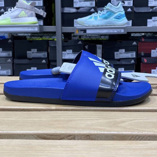 阿迪达斯（adidas）运动拖鞋男鞋夏季新款户外沙滩鞋轻便舒适透气休闲一字凉拖 GV9713 39 (240mm)