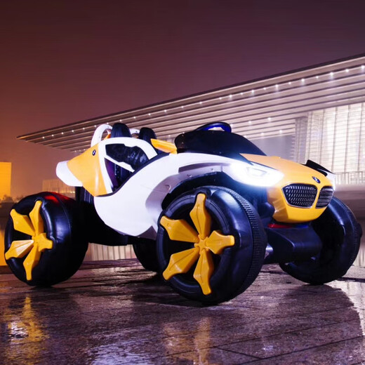 Ogulun children's car electric car can sit on four wheels 2-8 years old children's remote control car birthday gift baby toy car red top