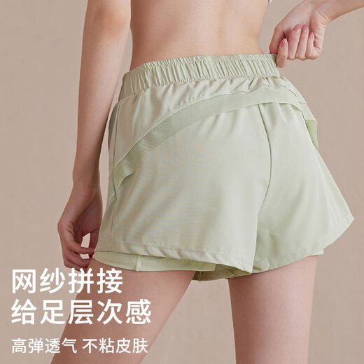 Xue Qianman yoga shorts women's fake two-piece sports shorts high waist anti-exposure running training fitness marathon shorts summer