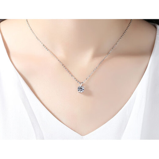 Platinum pendant without chain imported technology moissanite diamond necklace women's PT950 single 50 points 1 gram 1 carat platinum rabbit single pendant