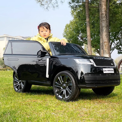 JHBEE Land Rover Range Rover children's electric car 1-6 years old four-wheeled with remote control toy car can sit in off-road car for children polished white (four-wheel drive + Bluetooth + 12V10A large battery +