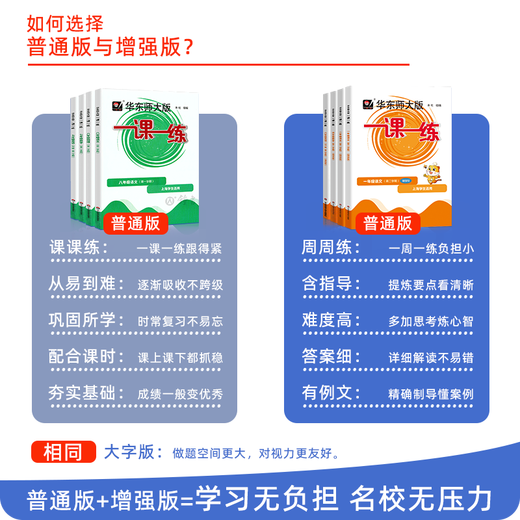 【视频课可选】2025新版华东师大版一课一练一年级二年级三年级四年级五年级上下册语文数学英语普通版增强版上海小学教材配套课后同步辅导练习册沪教版一课一练12345年级全套 3上（语数英）增强版全3册