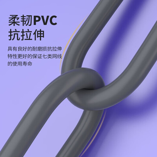 WANJEED Category 7 Network Cable Double Shielded Low Smoke Halogen Free [Fever Version 10G 10G King Cable] CAT7 Oxygen-Free Copper Pure Copper Engineering Home Decoration Monitoring Network Box Cable Jumper Category 7 10G Racing Jumper - Dovetail Style Gray 30 Meters