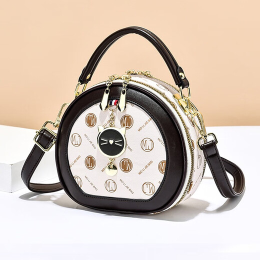 Blackkiss Bag Женская сумка для кросс кубика Сумка маленькая круглая сумка для торта маленькая сумка сумочка сумка для плеча женская повседневная сумка высокого класса подарка на день рождения подарки бежевой цепной сумки (высокая версия)
