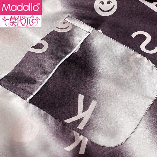 Modal Pajamas para hombres 2025 Manga larga de seda de hielo de primavera y verano en casa Summer de seda de tamaño de hielo delgado de tamaño grande 6626 2xl (180)