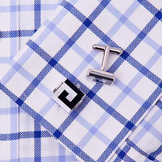 Kflk Herrenmanschettenknöpfe französische Manschuhe Hemd Shirt Shell Ärmel High-End-Shirt Knöpfe Geburtstagsgeschenke Business Manschette Cufflinks Beschriftung Custom Black Schwarz