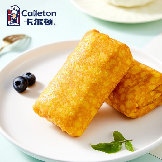 卡尔顿（Calleton）蛋皮吐司面包早餐休闲零食虎皮卷糕点心下午茶摩洛哥面包代餐420g
