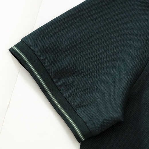 
MAILYARD/Melya short-sleeved T-shirt, mulberry silk business and casual men's summer lapel 679 dark green M /48