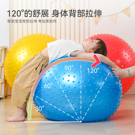 LZJV Early Education Dragon Ball Children's Vestibular Sensory Training Equipment Kindergarten Balance Touch Yoga Home Massage Toy Particle Dragon Ball (Blue 65cm)