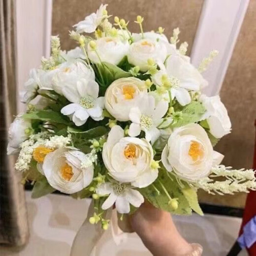 HAND Held Braut Hochzeit koreanischer Stil Hochzeitsblumenball Hochzeitsfoto Bouquet gefälschte Blumenbrautjungfern Foto Requisiten Bouquet Simulation Hauptbildstil