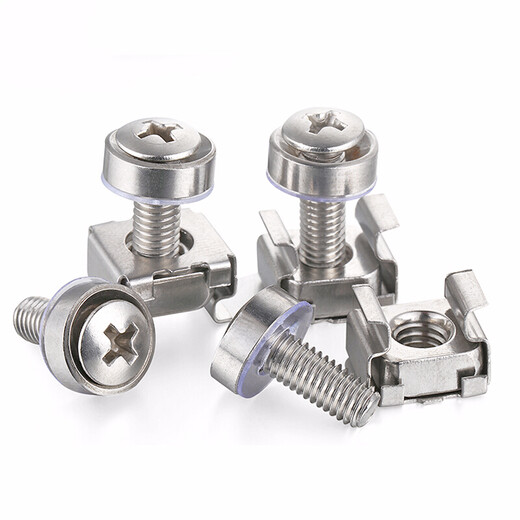 Xiaocai cabinet screw snap nut Crown screw network totem server cabinet screw nut M5M6 M6*16 screw + card nut 100 sets