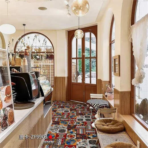 Bohemian Thangka Tile Balcony Brick 600x600 Milk Tea Mope Shop Parquet Tiles Индийский этнический стиль ZF9902 (обратитесь к обслуживанию клиентов, прежде чем разместить заказ)