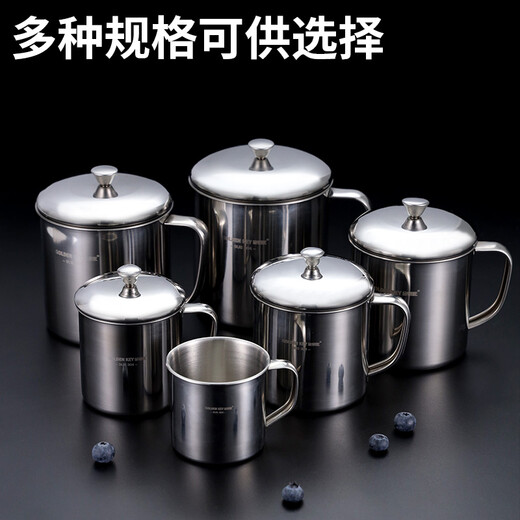 GOLDEN KEY 304 stainless steel student water cup school home cup anti-fall tea cup with handle student style with lid GK-KB90