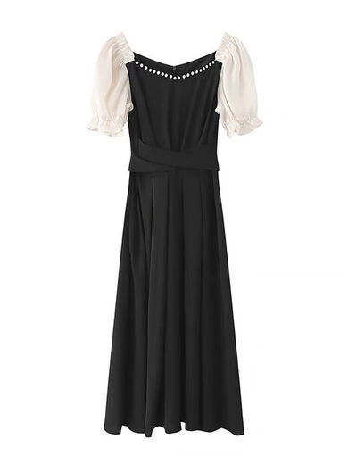 Lpox-Kleid Sommer Frauen 2025 neues Kleid mit kurzärärmern