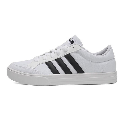 阿迪达斯 （adidas）官方网舰店男鞋子春季新款低帮舒适轻便透气小板鞋时尚百搭休闲鞋 AW3889/三条纹简约小白鞋 41
