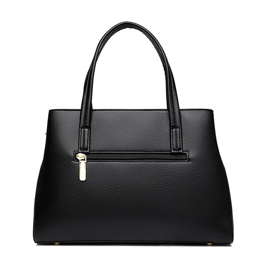 Kangaroo Kara genuine leather women's bag cowhide handbag crossbody bag large capacity gift for wife and mother middle-aged women's bag black gift box + hand bag