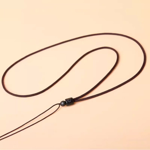 Minamiuri pendant braided rope necklace pendant rope halter neck rope jade pendant lanyard sandalwood auspicious cloud pendant jade pendant lanyard advanced sandalwood silver wire lanyard - brown