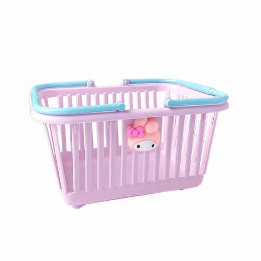 High-looking Sanrio storage basket, cute wall-mounted punch-free storage rack, household storage artifact, desktop storage basket, 1 pack (no stickers)