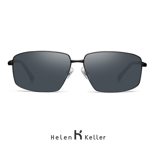 Helen KELLER (HELEN KELLER) new product glasses for men's classic simple single beam business square frame sunglasses driving fishing polarized sunglasses H8758P21 gold frame dark green sheet (full color sheet)