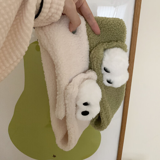 Tang Funi winter confinement headband hat pregnant women face washing women 2024 new style fur bundle air conditioning headband big eyes cute purple